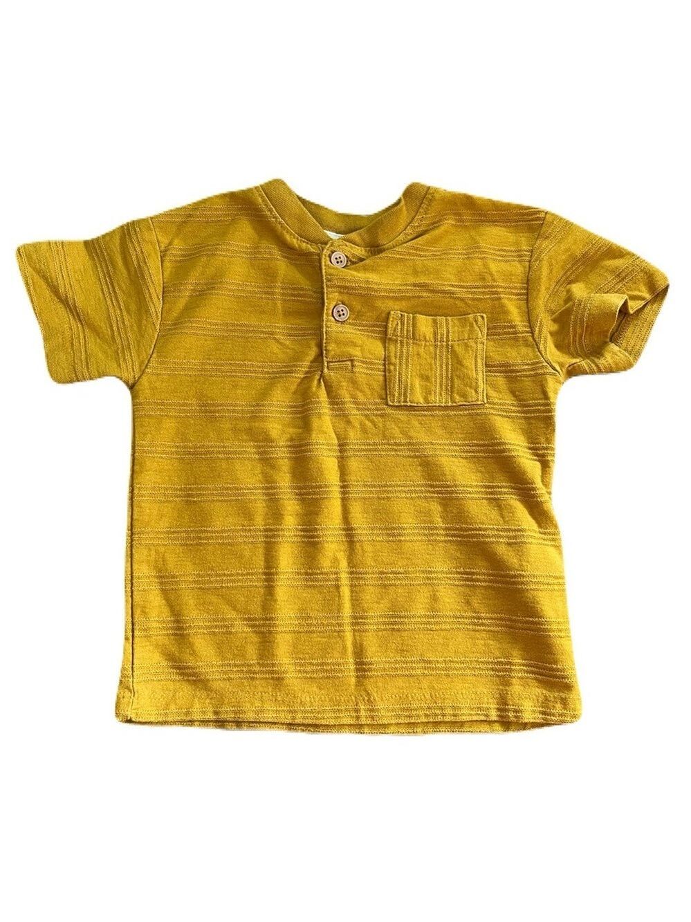 🩵4/$20 Joe Fresh Mustard Short Sleeve Tee with‎ Pocket